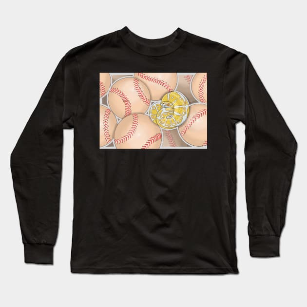 Albino Ball python Long Sleeve T-Shirt by Artbychb